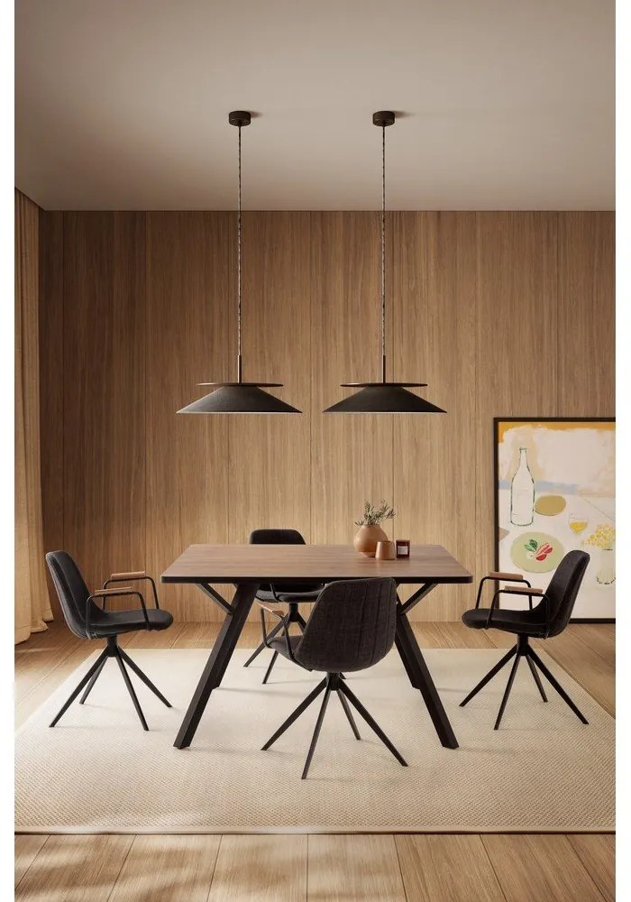 Черни трапезни столове в комплект от 2 бр. Tali – Marckeric