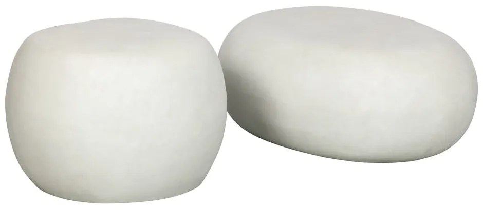 Бяла кръгла масичка за кафе ø 50 cm Pebble – vtwonen