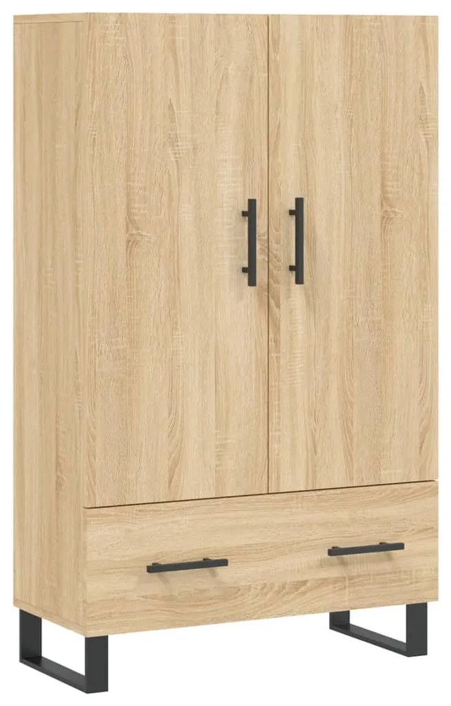 828263 vidaXL Висок шкаф, сонома дъб, 69,5x31x115 см, инженерно дърво