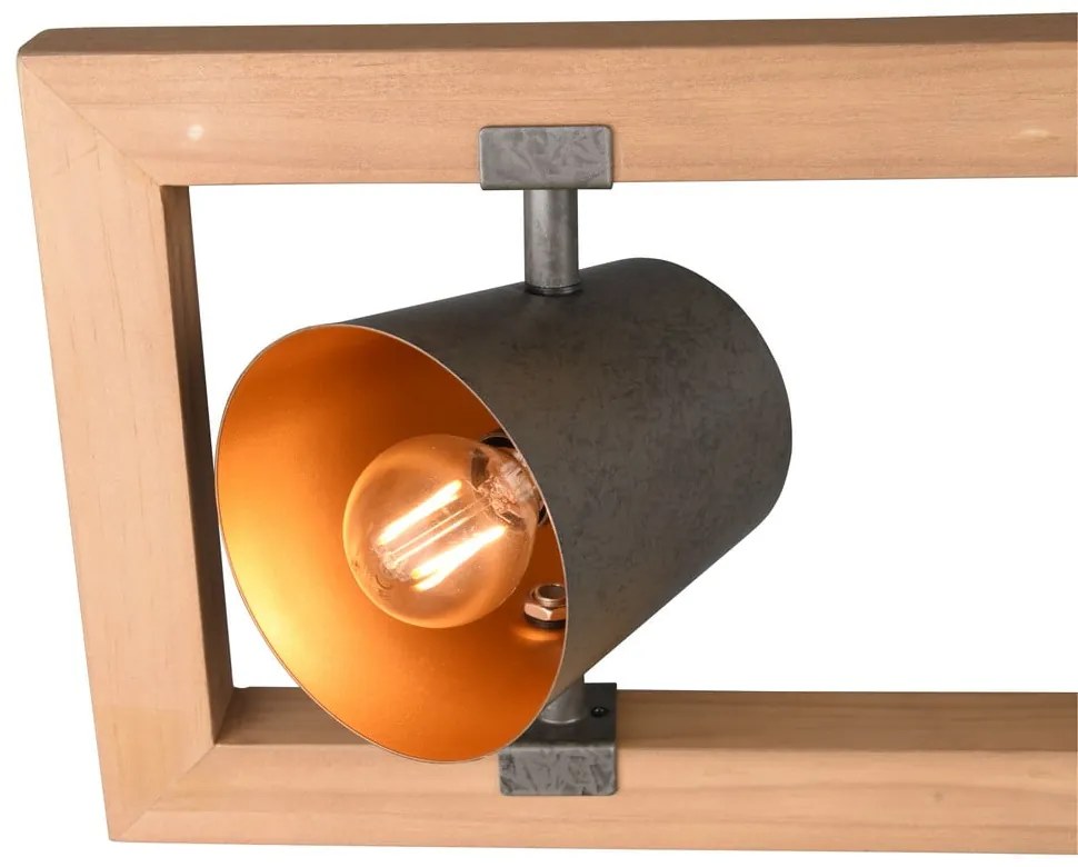 Сиво-естествено висящо осветително тяло Bell – Trio