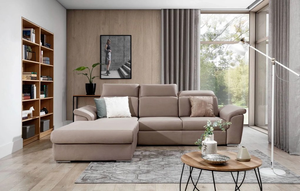 Ъглов диван Trieste-Left-Beige Light