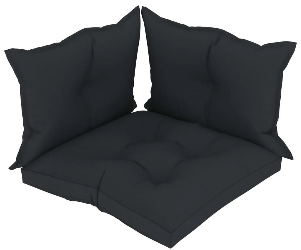 Палетни възглавници за диван Fallon, 3 бр, антрацит, текстил