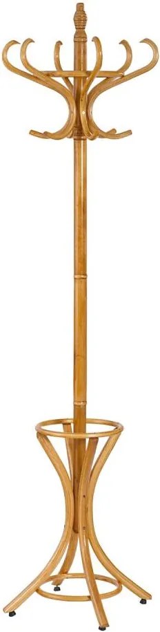 Самостоятелна стойка за дрехи 188x49 cm, кафява