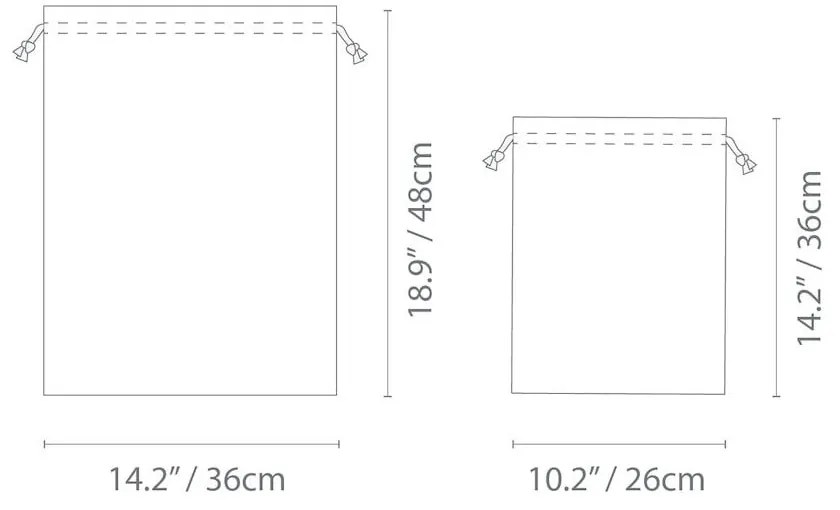 Торбички за пране от плат в комплект от 2 броя - Bigso Box of Sweden