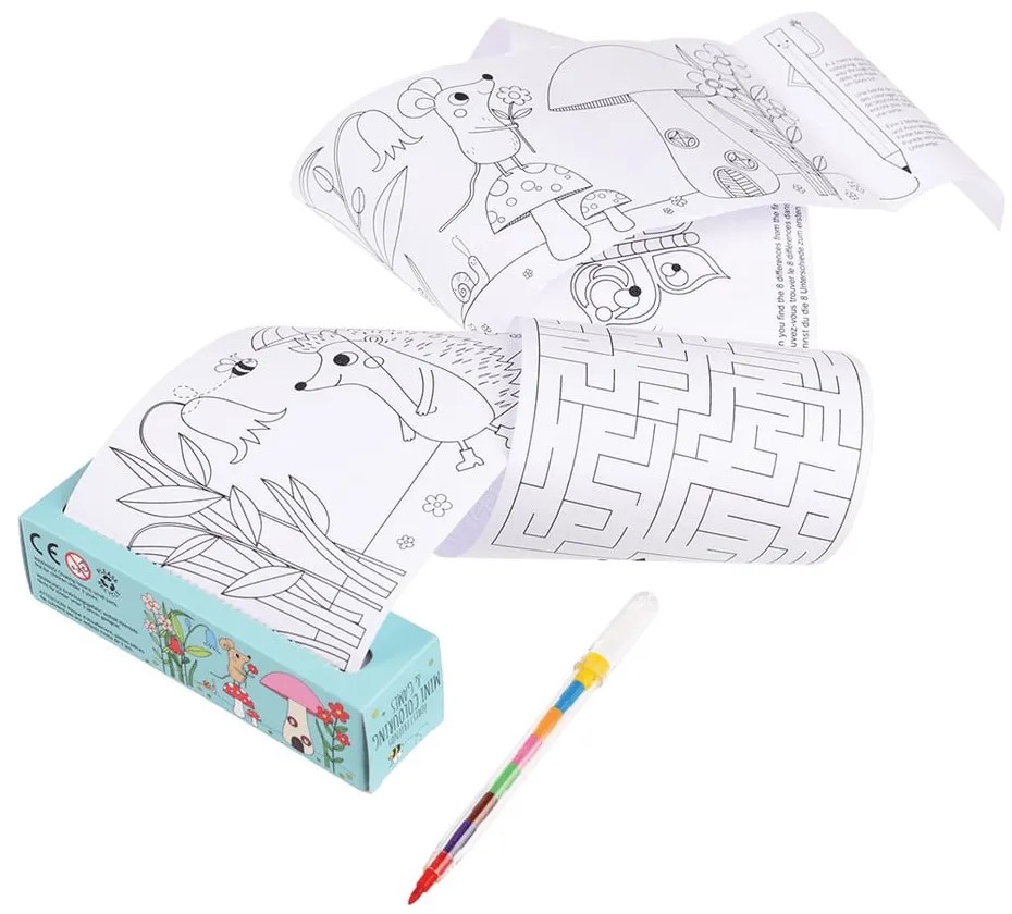 Пътуващ комплект детски книжки за оцветяване и пъзели Forest Forest Friends - Rex London