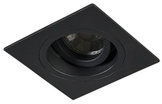 Комплект от 6 модерни вградени спота черни 9,3 см въртящи се и накланящи се - Chuck