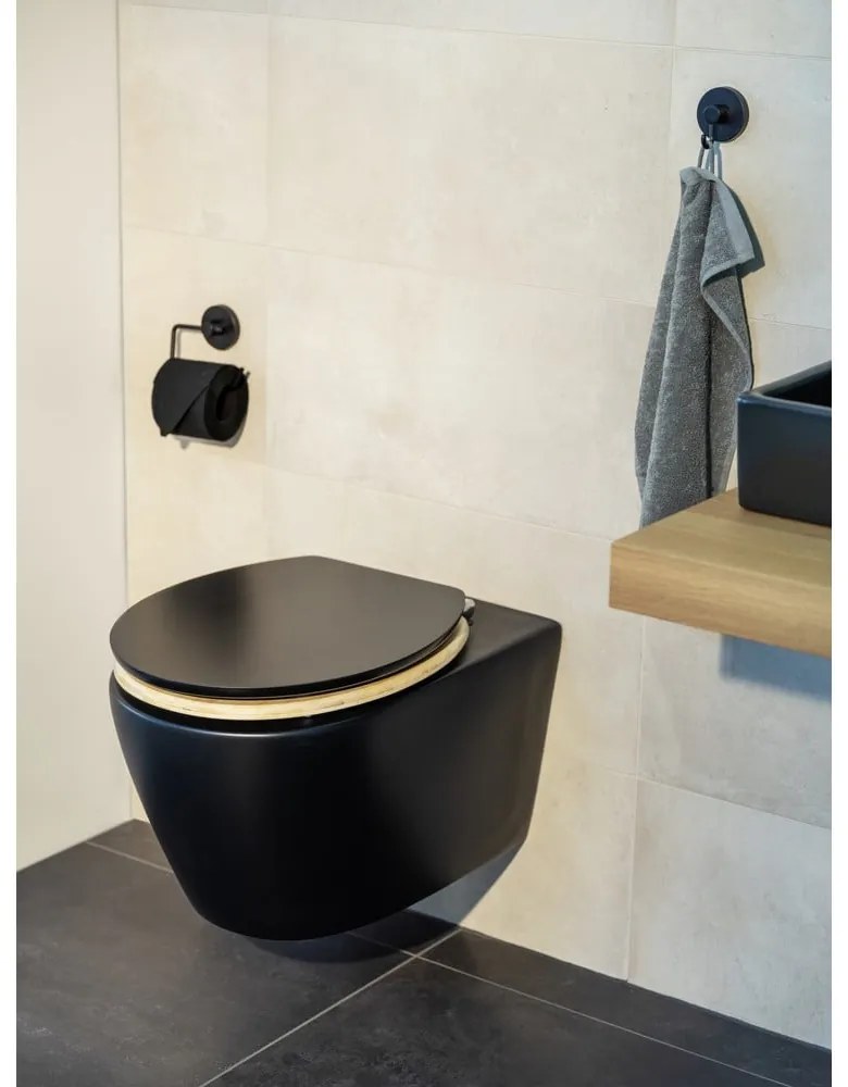 Тоалетна седалка с автоматично затваряне 37 x 44 cm Bambusa - Wenko