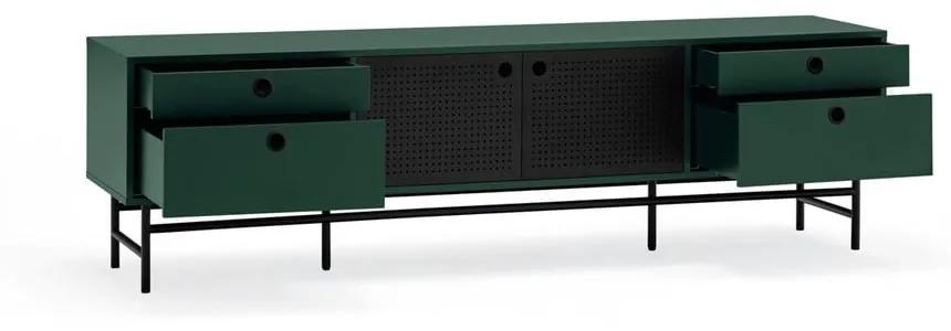 Черно-зелена маса за телевизор Punto - Teulat