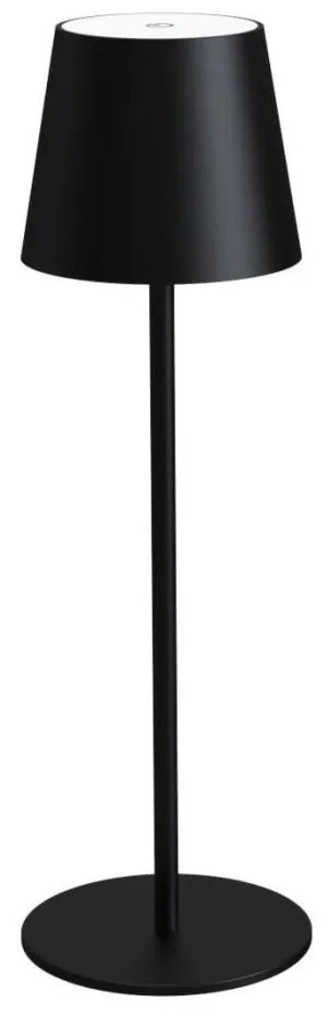 LED Димерна зарядна маса лампа LED/4W/4000 mAh 3000/4000/5500K IP44 черна