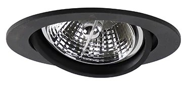 Комплект от 6 модерни черни наклоняеми вградени прожектора AR70 - Cisco