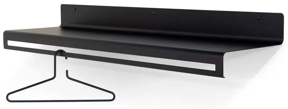 Черна метална стенна закачалка с рафт Sway – Spinder Design