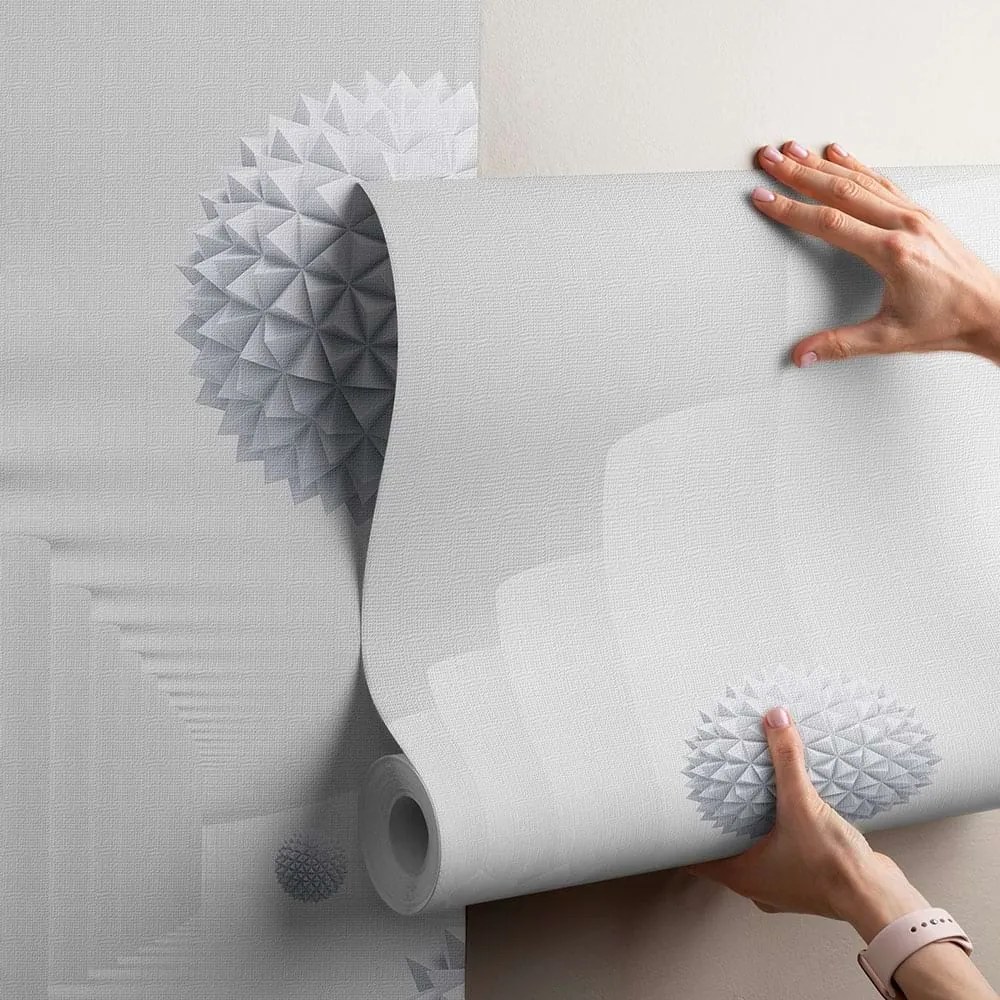 Тапет 3D тунел със сфери