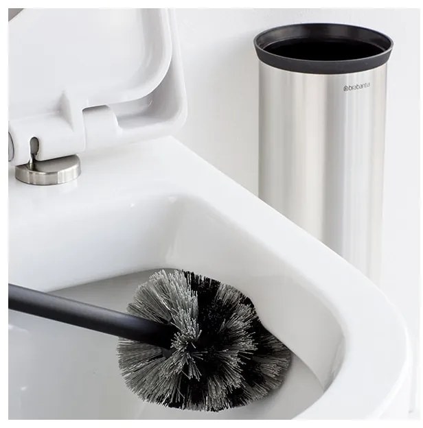 Четка за тоалетна Brabantia Profile 90300284, 43 см, Изцяло покрита четка, Възможност за стенен монтаж, Инокс