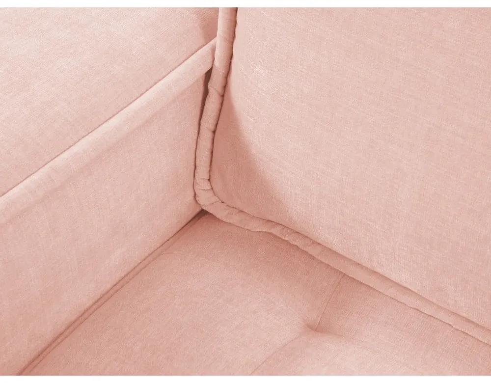 Розов ъглов диван (ляв ъгъл) Mike - Micadoni Home