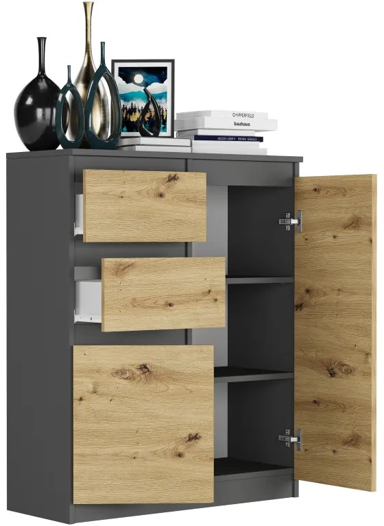 Модерен скрин без дръжки S-2 - различни цветови варианти aнтрацит