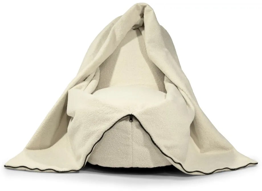 Кафяв детски пуф от букле Cocoon 100 – SLOWDOWN