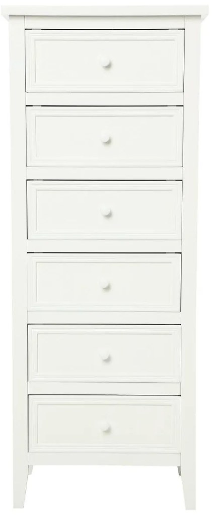 Скрин atmosphera Charm, 6 чекмеджета, MDF, 45x35x113 cm - Бял