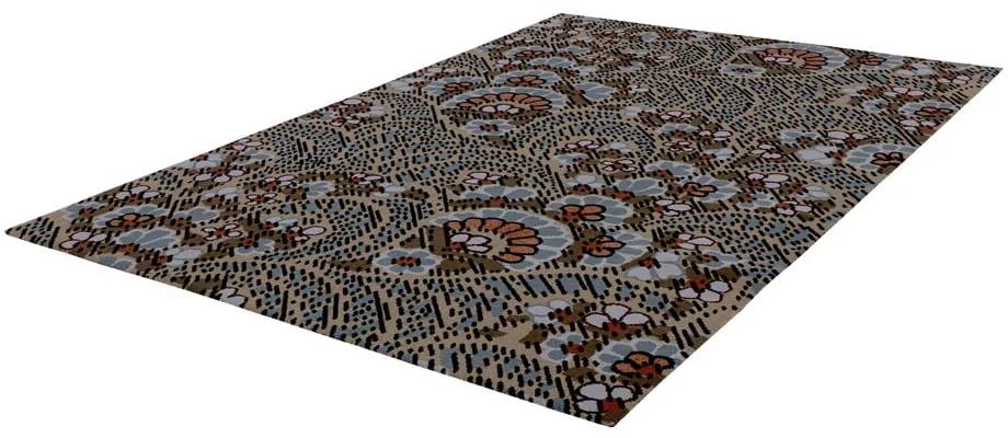 Кафяв вълнен килим 133x190 cm Paisley – Agnella