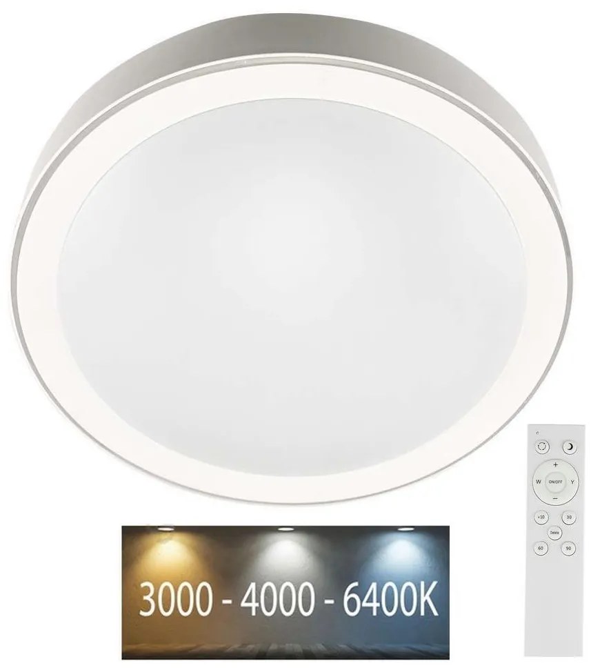 LED Димируем плафон LED/40W/230V 3000K/4000K/6500K + д.у.