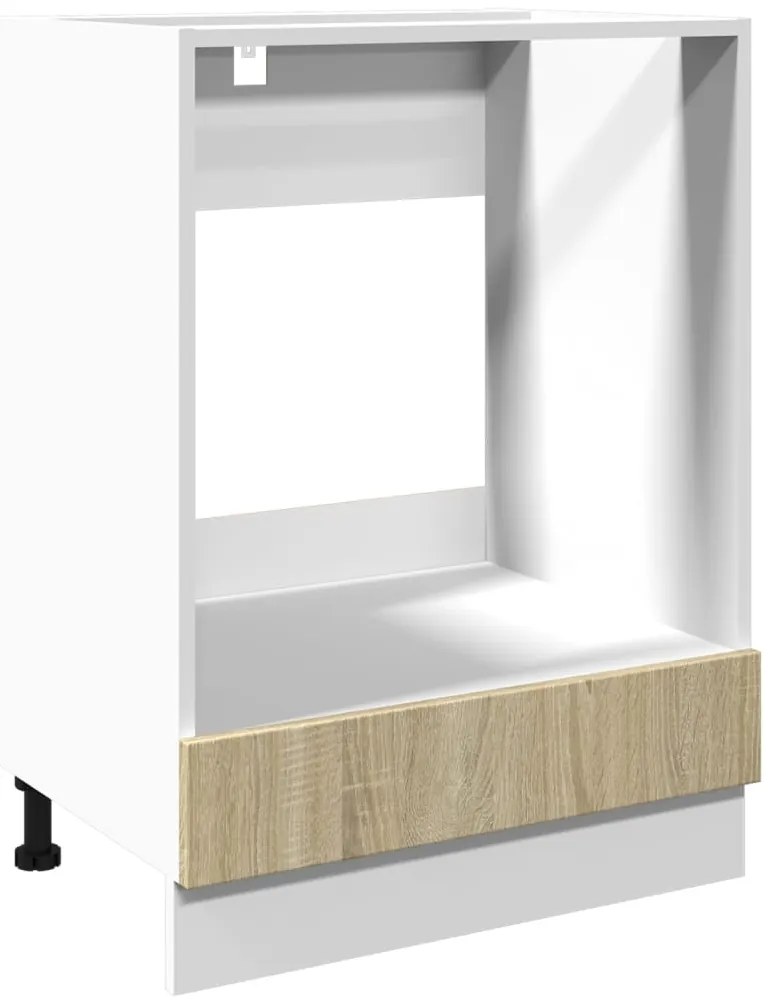 849617 vidaXL Шкаф за фурна, дъб сонома, 60x46x81,5 см, инженерно дърво