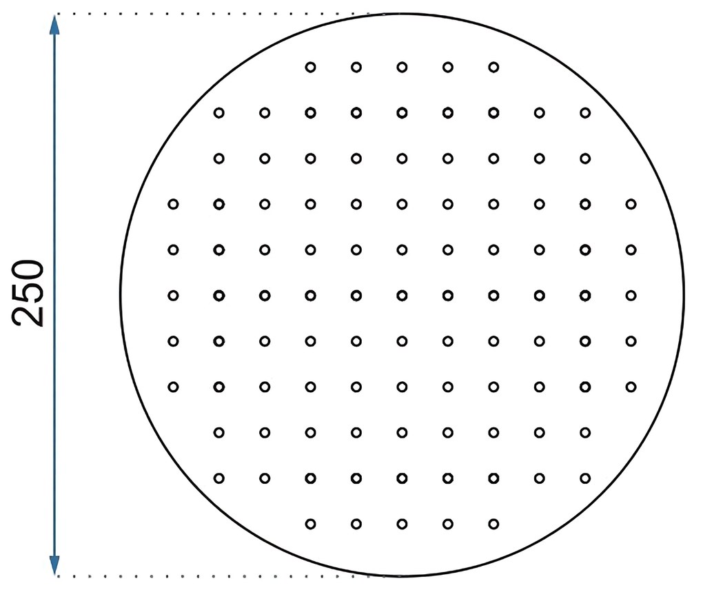 Дъждов душ Rea Gold Brush 25cm