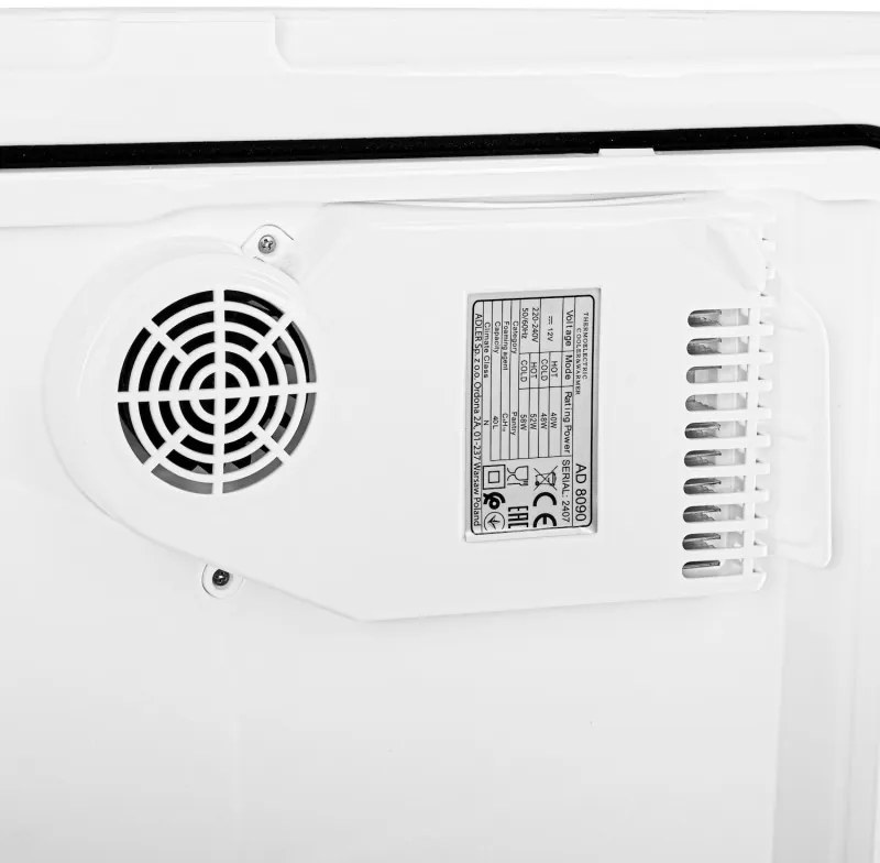 Хладилна кутия Adler AD 8090, 40 л, 58 W, 12/220/240V, Климатичен клас N, Специална изолация C5H10, Сив