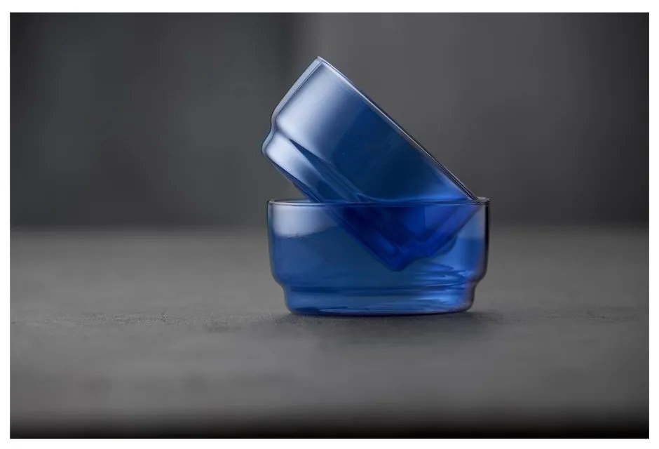 Сини стъклени купички в комплект от 2 бр. 500 ml Torino – Lyngby Glas