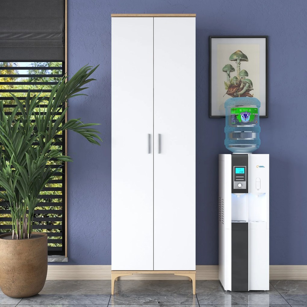 Многофункционален шкаф JE102, цвят Орех Бял