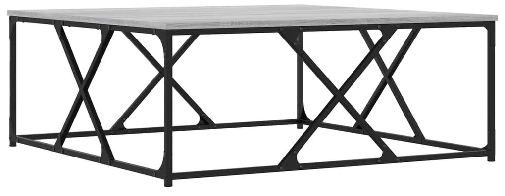 835367 vidaXL Кафе маса, сив сонома, 100x100x40 см, инженерно дърво