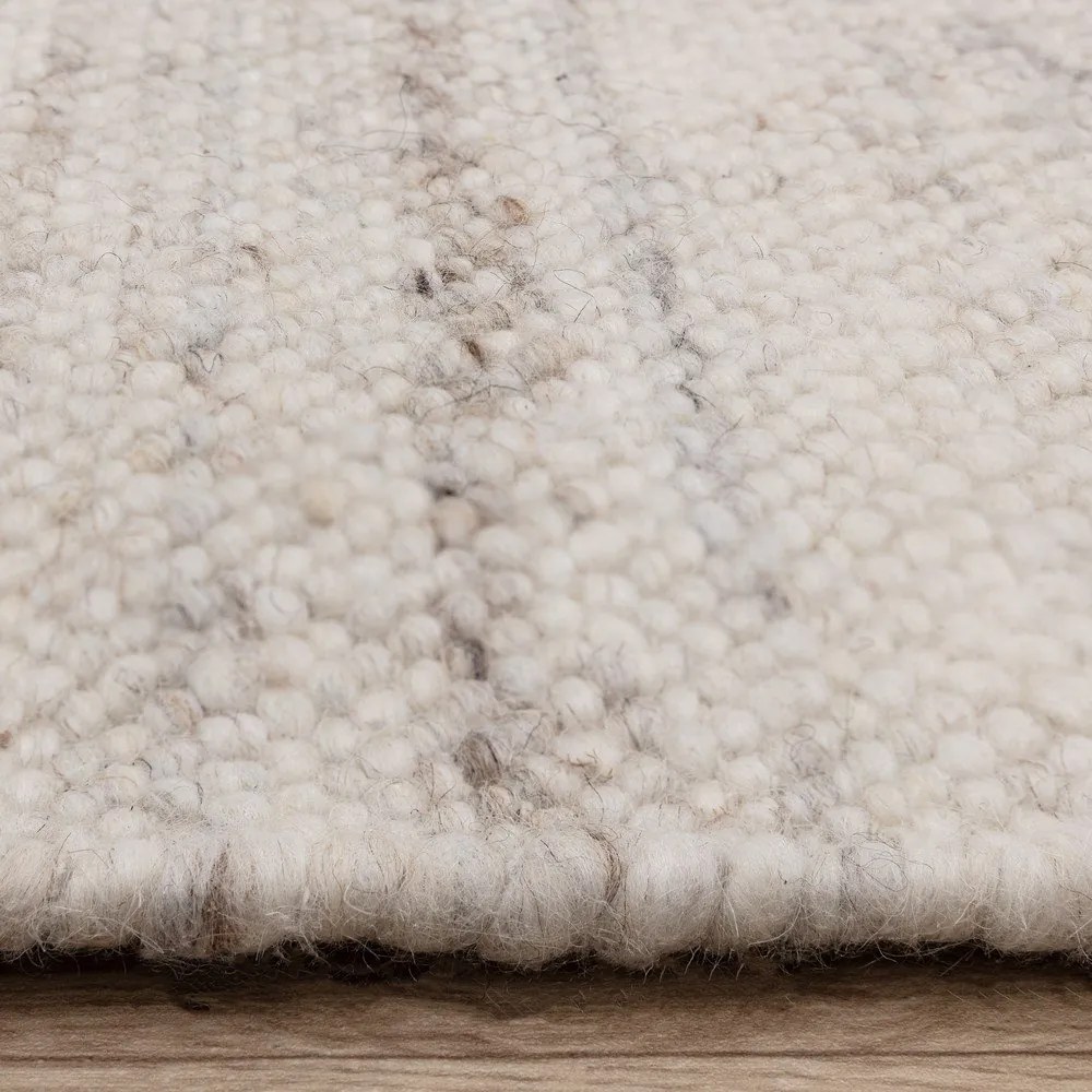 Двустранен ръчно изработен килим със смес от вълна в цвят слонова кост 160x230 cm Birkdale Ivory – Asiatic Carpets