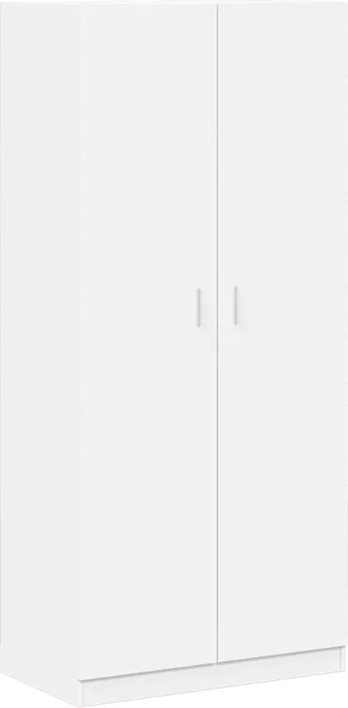 800630 vidaXL Гардероб, бял, 90x52x200 см, ПДЧ