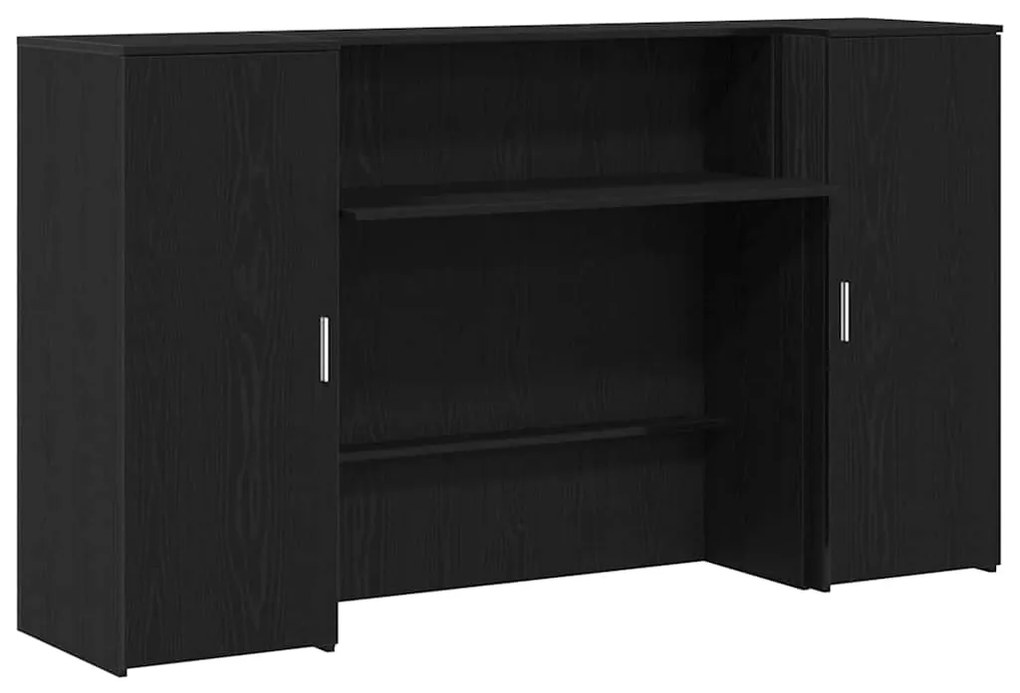 3324206 vidaXL Рецепционно бюро, черен дъб, 180x50x103,5 см, инженерно дърво