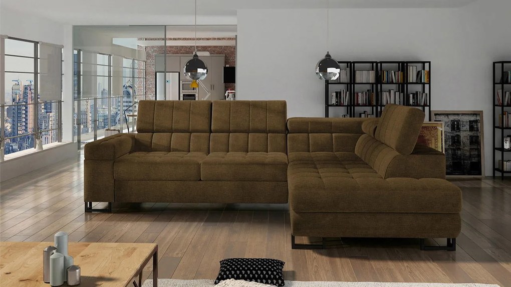 Ъглов диван Laris-Kafe-Right