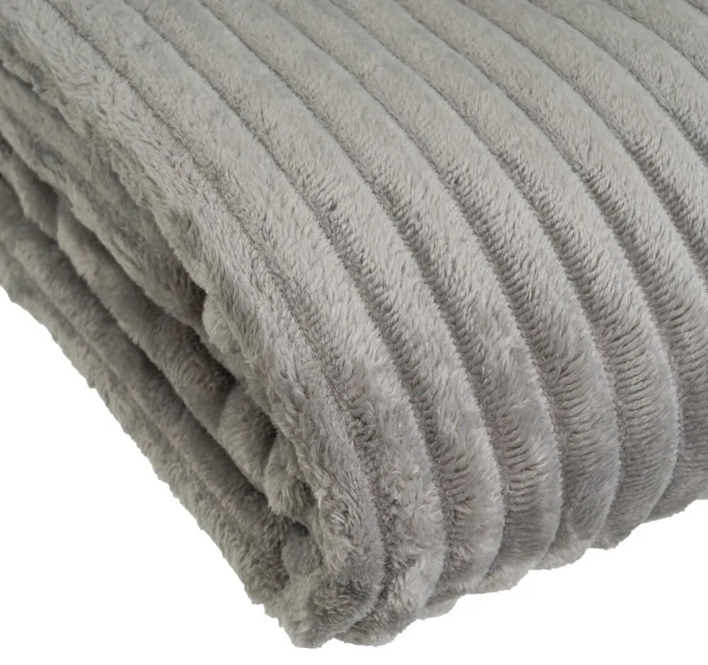 Сиво одеяло от микроплюш 130x160 cm Fur Velvet – Casa Selección