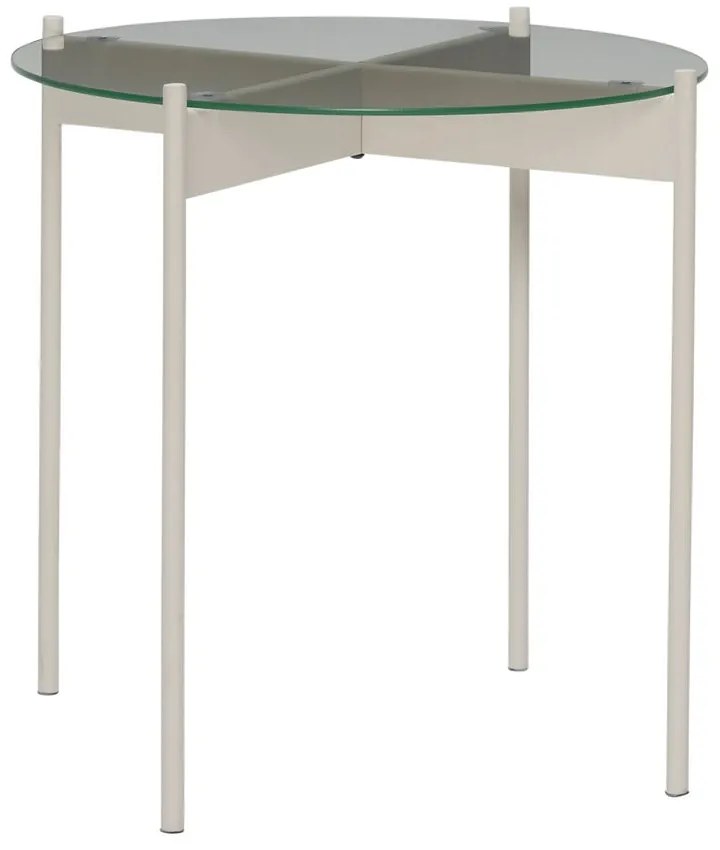 Кръгла странична масичка със стъклен плот ø 45 cm Beam – Hübsch