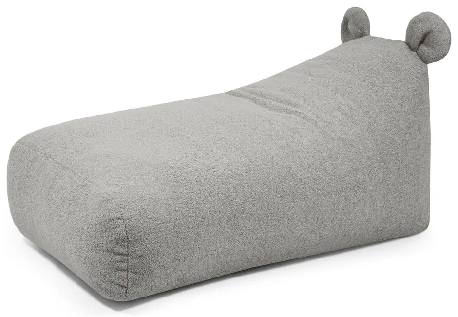 Светлосив детски пуф от букле Snug 130 Bear – SLOWDOWN