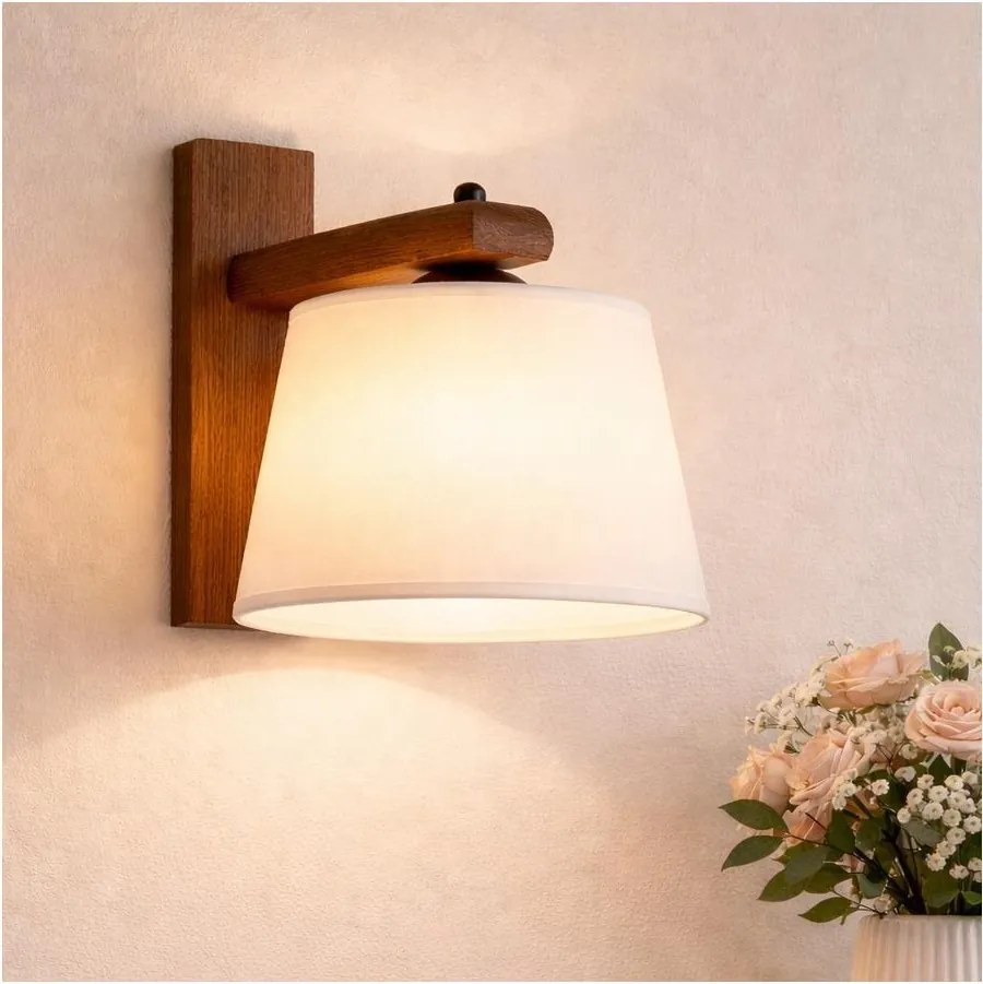 Стенно осветително тяло AIDA 1xE27/60W/230V, цвят дъб