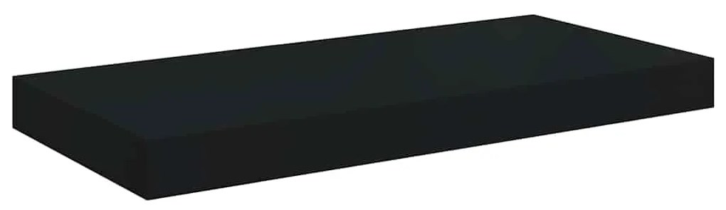 323829 vidaXL Окачен стенен рафт, черен, 50x23x3,8 см, МДФ