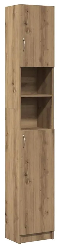 856049 vidaXL Шкаф за баня Artisan Oak 32x25,5x190 cm Инженерна дървесина