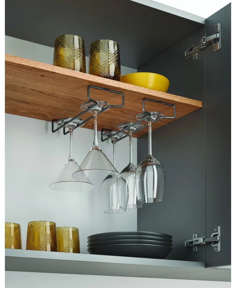 Стенни поставки за чаши за вино от неръждаема стомана в комплект от 2 броя Lava - Metaltex