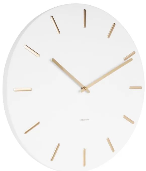Бял стенен часовник Charm - Karlsson