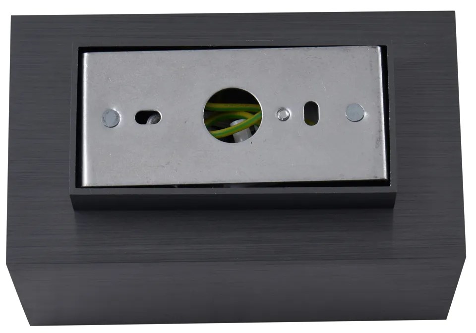 Модерна стенна лампа Gunmetal квадратна 2-лампи GU10 50mm - Sandy