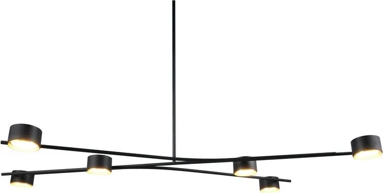 Черно метално висящо осветително тяло Coda – Trio Select