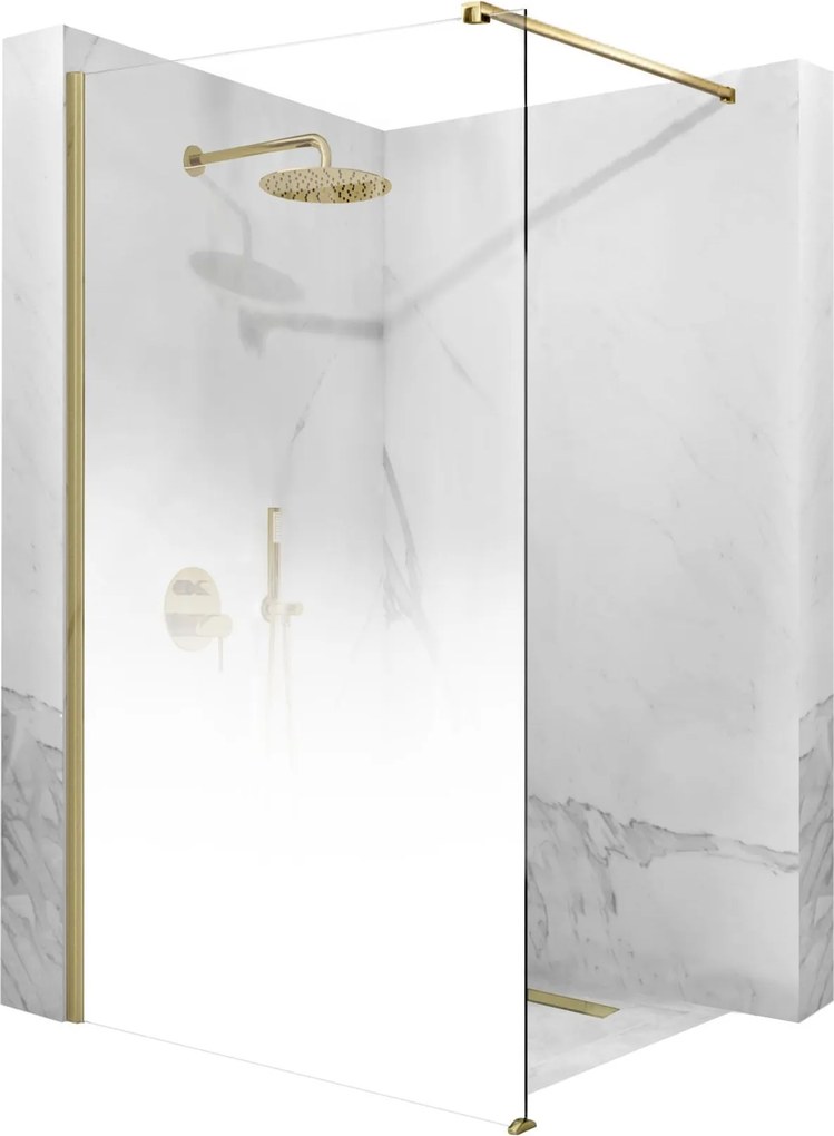 Параван за душ Rea Aero Ombre Gold Brush/White 110