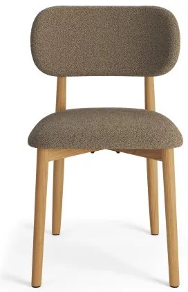 АЛДО Кафяв Таупе (тъкан Монза 40)/рамка лакиран дъб - ДЪРВЕН СТОЛ БУКЛЕ ЗА ДНЕВНА, ТРАПЕЗАРИЯ, КУХНЯ РЕТРО