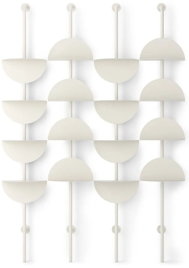 Метална модулна система за рафтове в матово бял цвят 27x203,5x35 cm Solis – Umbra