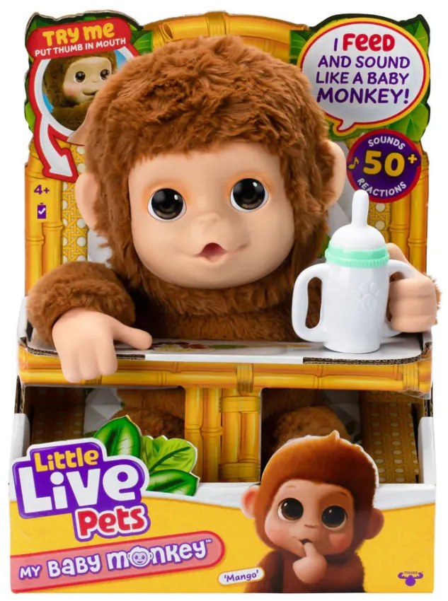 Интерактивно бебе маймуна Mango Little Live Pets 26558