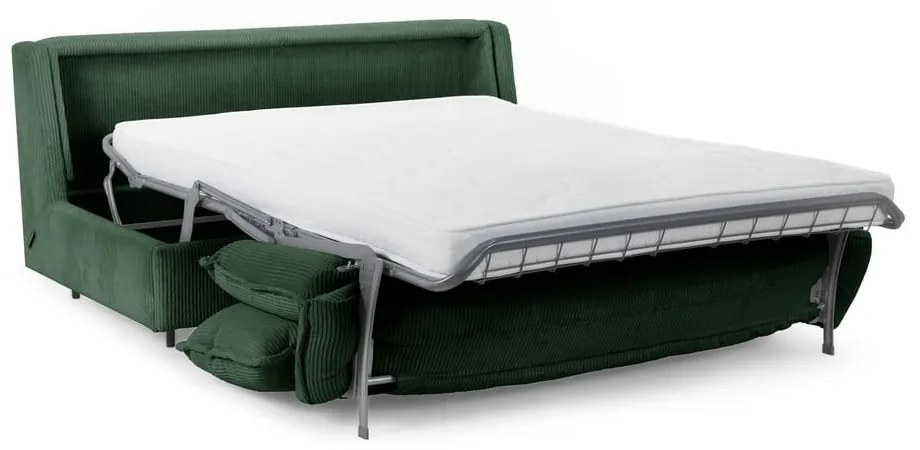 Зелен разтегателен диван от рипсено кадифе 184 cm Isadora – Bobochic Paris