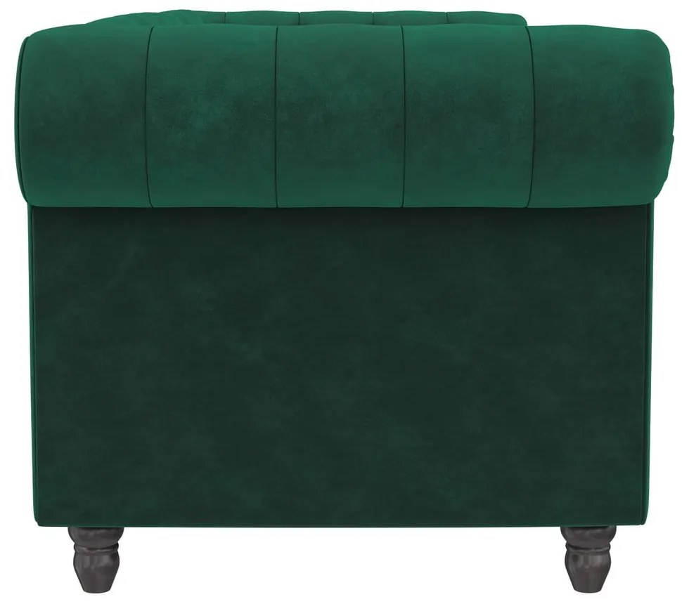 Тъмнозелен кадифен разтегателен диван 236 cm Felix – Støraa