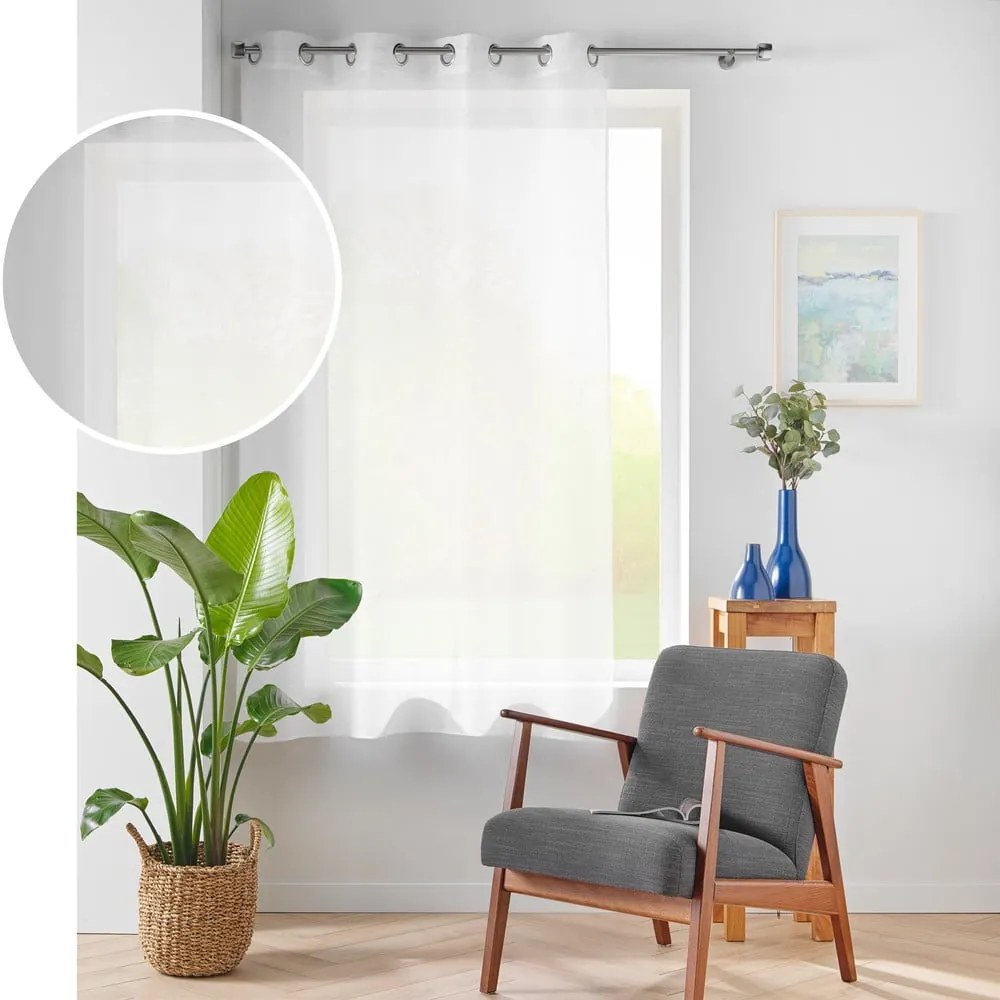 Бяла завеса от воал 140x180 cm Lissea – douceur d'intérieur